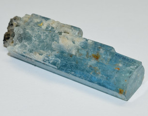 Aquamarine raw gemstone crystal