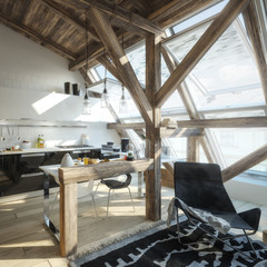 My place under the roof 04 (focus) - 3d visualization