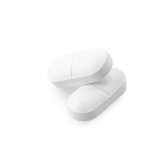 Paracetamol drugs isolated on a white background. - obrazy, fototapety, plakaty