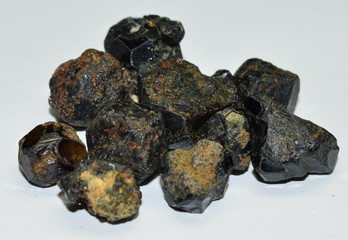 Melanite Garnet raw gemstones