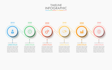 Business data visualization. timeline infographic icons designed for abstract background template milestone element modern diagram process technology digital marketing data presentation chart Vector
