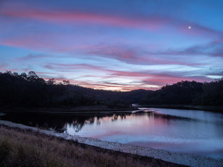 Lake Sunset with Reflection