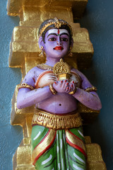 Hindu God Statues Surrounding Muthumariamman Temple in Kandy Sri Lanka.