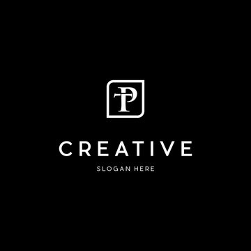 TP logo, Letter T and P logo design combination, P and T icons