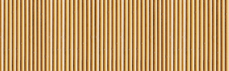 Panorama of Brown bamboo fence texture and background