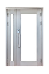 Aluminum door Isolated on white background