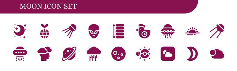 moon icon set