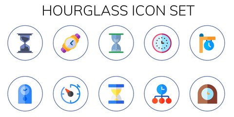 hourglass icon set