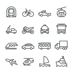 Transportation - Line Icons