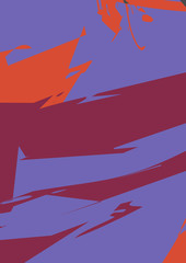 Modern art. Colorful contemporary artwork. Color geometric strokes.