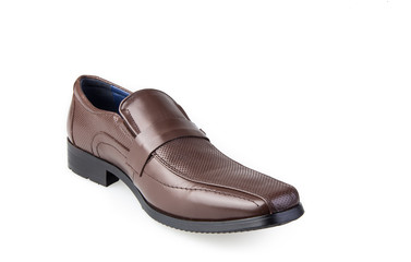 man leather shoe isolated on white background