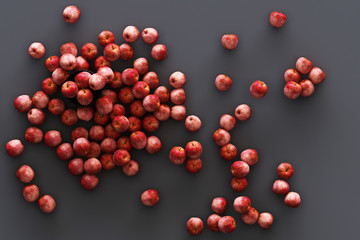 A lot of apples on grey background. 3d rendering