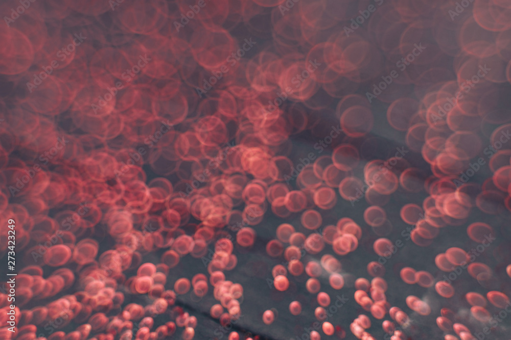 Aufkleber beautiful red bokeh on a dark abstract background.