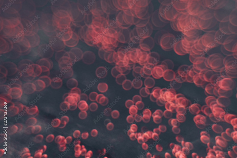 Aufkleber beautiful red bokeh on a dark abstract background.