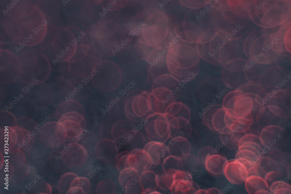 Aufkleber beautiful red bokeh on a dark abstract background.