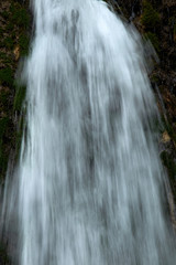 Fototapeta na wymiar River Abasha Waterfall Natural Monument.Falling waterfall.Photographed in Georgia for a long time.