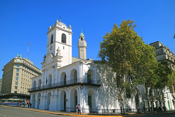 The Historic Cabildo, the Former Town Council during the Colonial Era and Now Used for Public Service in Buenos Aires, Argentina