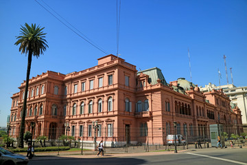 Casa Rosada or the Pink House, the Executive Mansion and the President's Office, Buenos Aires,...