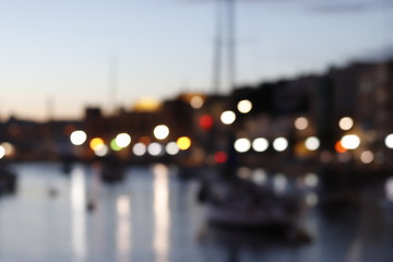 Bokeh lights at the harbour