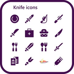 knife icon set