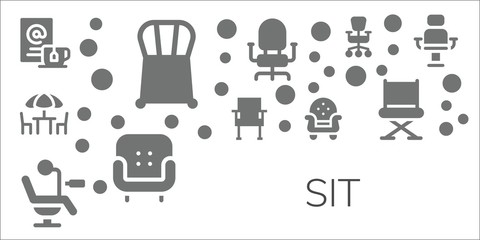 sit icon set