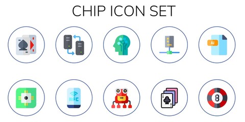 chip icon set
