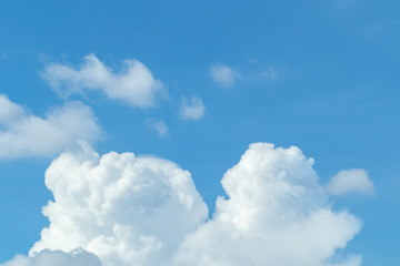 Naklejka na ściany i meble beautiful shape of cloud and blue sky for background