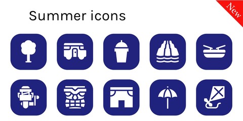 summer icon set