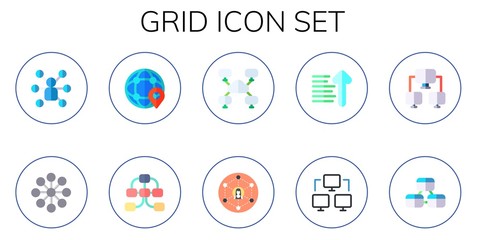 grid icon set