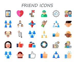 friend icon set