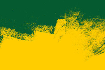 yellow green paint background texture with grunge brush strokes - 273428045