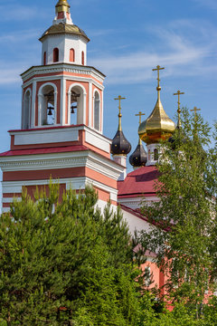The 18th century temple in honor of the Great Martyr George the Victorious in the village of Otyakovo. Borovsky District, Kaluzhskiy Region, Russia