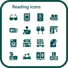 reading icon set