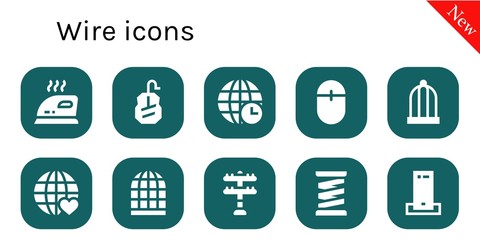 wire icon set