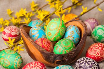   Save Download Preview Easter eggs, Paschal eggs, decorated with beeswax - to celebrate Easter....