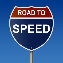 Road to Speed Highway Sign