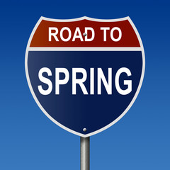 Road to Spring Highway Sign