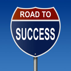 Road to Success Highway Sign