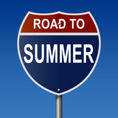 Road to Summer Highway Sign