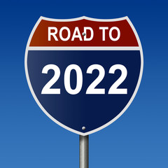 Road to 2020 Highway Sign