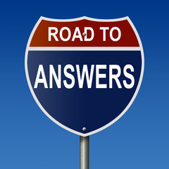 Road to Answers Highway Sign