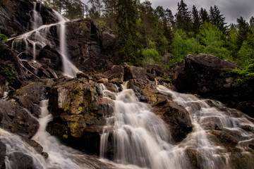 Elgafossen (Elgåfossen) in Norway and Sweden