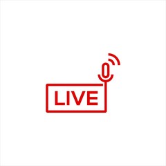 Live music, streaming icon vector