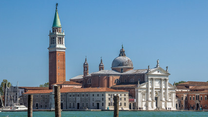 Fototapeta na wymiar Northen Italy.San Giorgio Maggiore is a 16th-century Benedictine church on the island of the same name in Venice