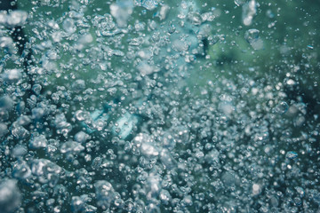 Underwater bubbles, air bubbles in sea water