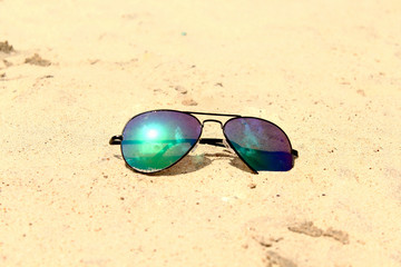 sunglasses on the beach