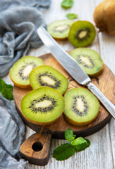 Fresh kiwi fruits