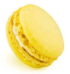 yellow macaroon liver isolated white background