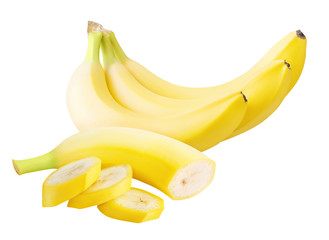 ripe banana isolated on white background