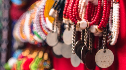 Colorful African bead work hanging 
